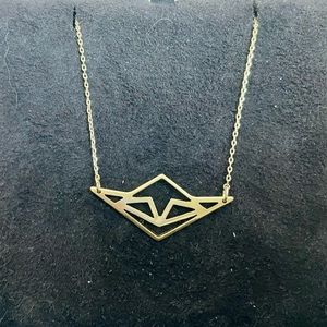 Pilgrim Gold-tone Triangle Pendant Necklace